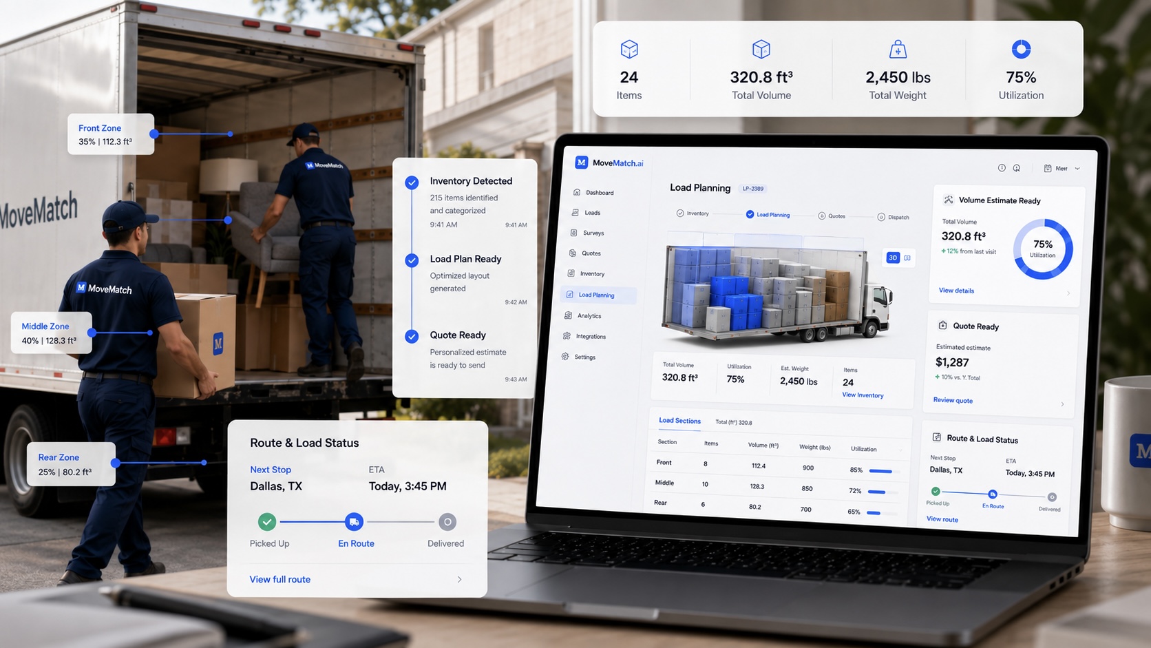 MoveMatch AI scanning furniture in a room